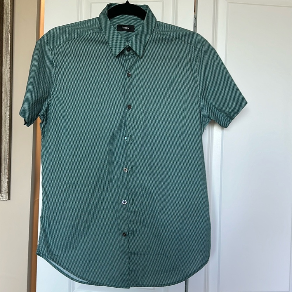 Theory men’s shirt ocean green